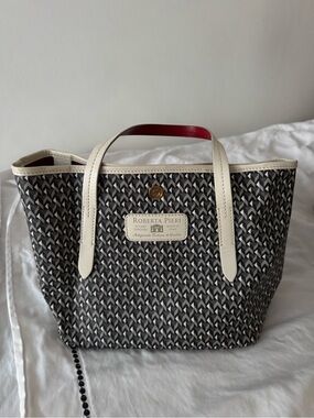 Roberta Pieri black & white small tote bag #italian #luxury